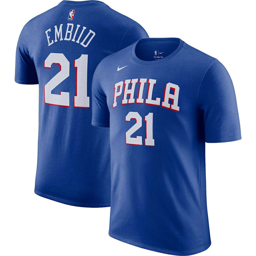 Joel Embiid Philadelphia 76ers Icon 2022/23 Name & Number T-Shirt - Royal | Nike cheap