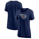 Edmonton Oilers Fanatics Women's Special Edition 2.0 Modern T-Shirt Heather Navy