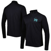Philadelphia 76ers Levelwear Nano Engineered Knit Fabric Quarter-Zip Jacket - Black sale