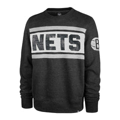 Brooklyn Nets '47 Tribeca Emerson Pullover Sweatshirt - Heather Black | 47 brand outlet