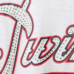 Minnesota Twins Touch Women's Base Runner 3/4-Sleeve V-Neck T-Shirt - White/Red