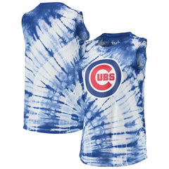 Chicago Cubs Touch Women's Money Ball Tie-Dye Tank Top - Royal