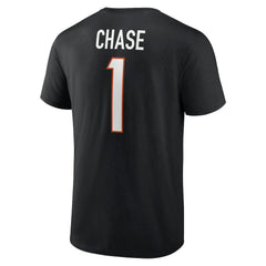 Ja'Marr Chase Cincinnati Bengals Player Icon Name & Number T-Shirt - Black outlet