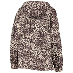 Philadelphia 76ers DKNY Sport Women's Gabriella Windbreaker Half-Zip Hoodie - Leopard on sale