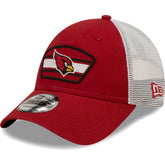 Arizona Cardinals New Era Logo Patch Trucker 9FORTY Snapback Hat - Cardinal/White outlet