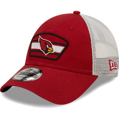 Arizona Cardinals New Era Logo Patch Trucker 9FORTY Snapback Hat - Cardinal/White outlet