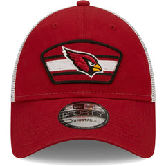 Arizona Cardinals New Era Logo Patch Trucker 9FORTY Snapback Hat - Cardinal/White outlet