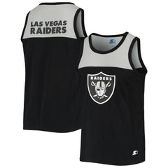 Las Vegas Raiders Starter Team Touchdown Fashion Tank Top - Black/Silver discount