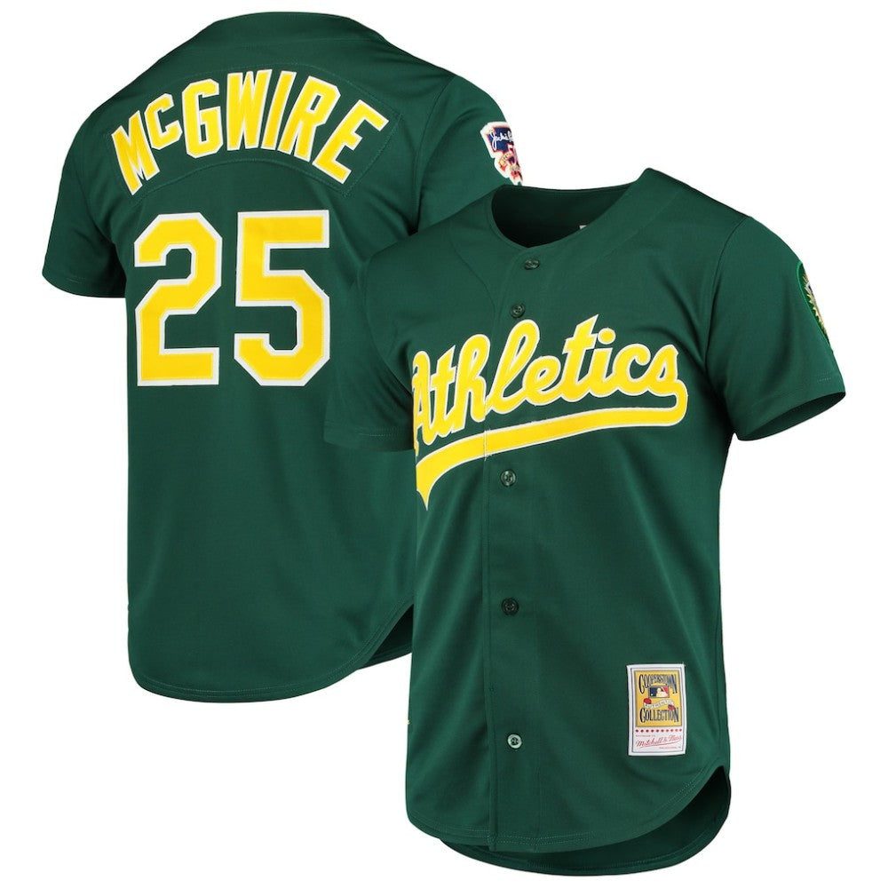 Mark McGwire Athletics 1997 Cooperstown Collection Authentic Jersey - Green | Mitchell & Ness