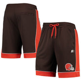 Cleveland Browns Starter Fan Favorite Fashion Shorts - Brown/Orange discount