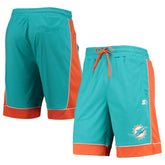 Miami Dolphins Starter Fan Favorite Fashion Shorts - Aqua/Orange for sale