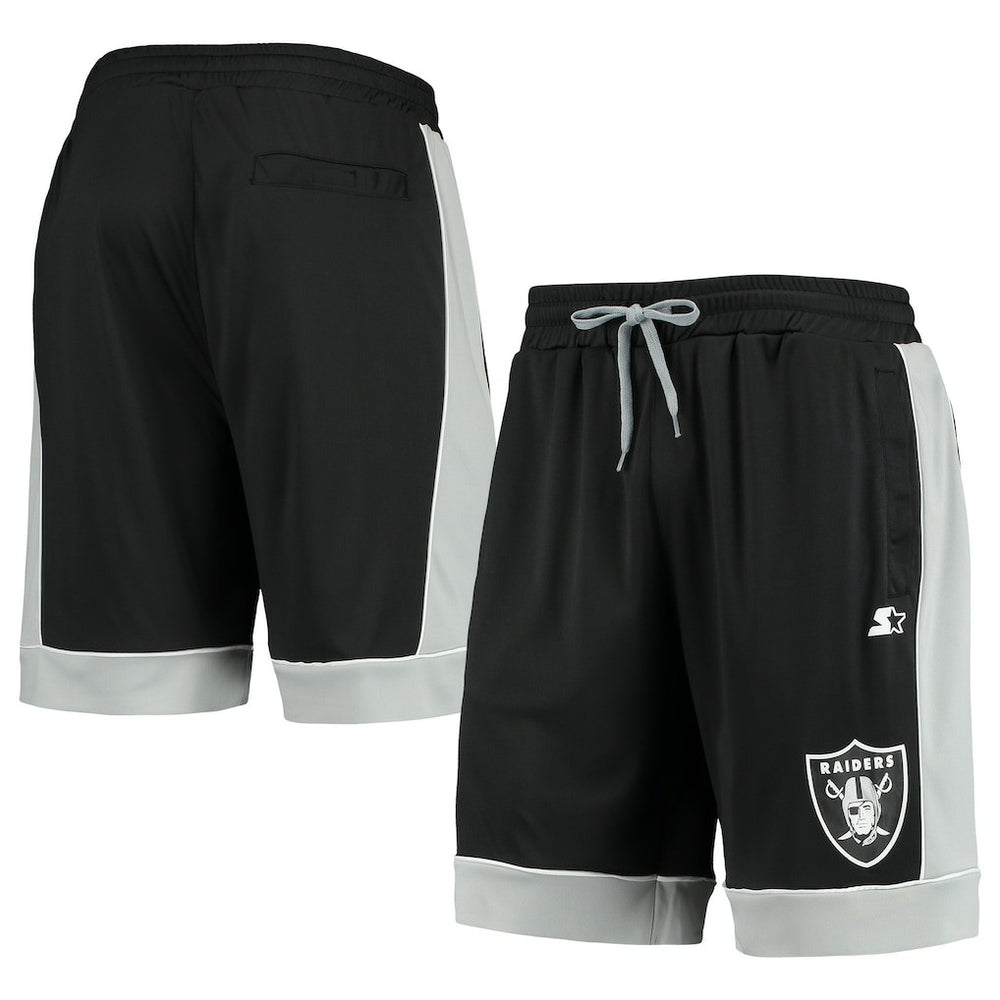 Las Vegas Raiders Starter Fan Favorite Fashion Shorts - Black/Silver for sale