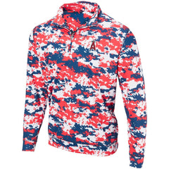 Los Angeles Angels Digital Camo Performance Quarter-Zip Pullover Jacket - Red