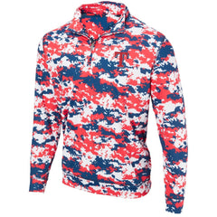 Texas Rangers Digital Camo Performance Quarter-Zip Pullover Jacket - Red
