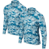 New York Yankees Digital Camo Performance Quarter-Zip Pullover Jacket - Blue