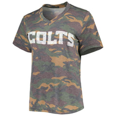 Jonathan Taylor Indianapolis Colts Majestic Threads Women's Name & Number V-Neck Tri-Blend T-Shirt - Camo on sale