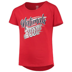Washington Nationals Girls Youth Dream Scoop-Neck T-Shirt - Red