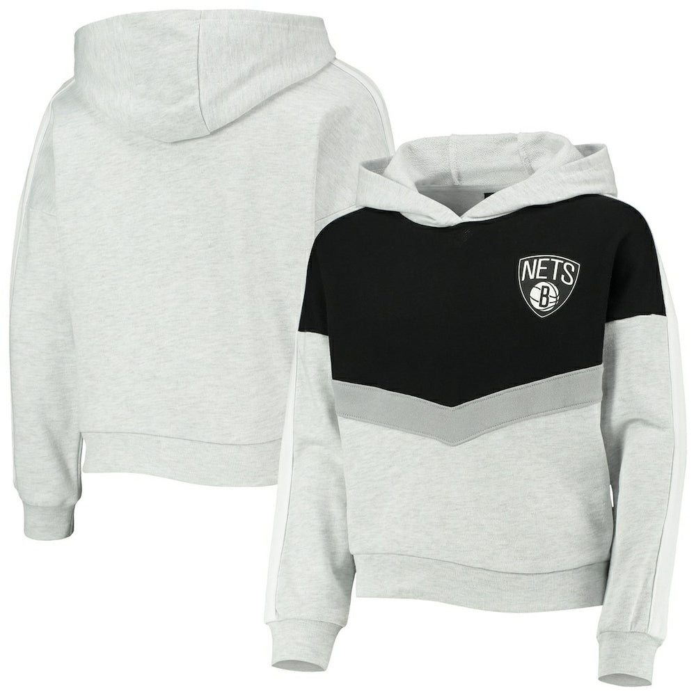 Brooklyn Nets Girls Youth All Yours Pullover Hoodie - Heathered Gray online