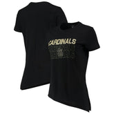 St. Louis Cardinals Levelwear Women's Birch Delta Asymmetrical T-Shirt - Black