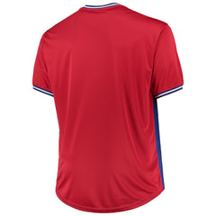 Chicago Cubs Solid V-Neck T-Shirt - Royal/Red