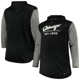 Chicago White Sox Big & Tall Wordmark Club Pullover Hoodie - Black/Heathered Gray