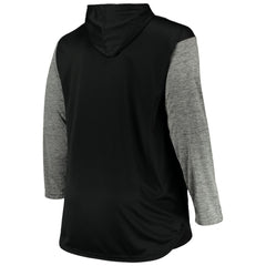 Chicago White Sox Big & Tall Wordmark Club Pullover Hoodie - Black/Heathered Gray