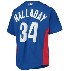 Roy Halladay Philadelphia Phillies Youth Cooperstown Collection Mesh Batting Practice Jersey - Royal | Mitchell & Ness