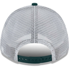 Athletics Logo Patch 9FORTY Trucker Snapback Hat - Green/White | New Era