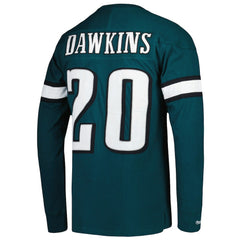 Brian Dawkins Philadelphia Eagles Retired Player Name & Number Long Sleeve Top - Midnight Green sale