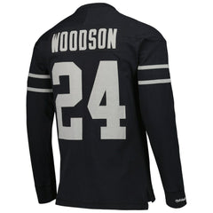 Charles Woodson Oakland Raiders Retired Player Name & Number Long Sleeve Top - Black on sale