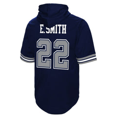 Emmitt Smith Dallas Cowboys Retired Player Mesh Name & Number Hoodie T-Shirt - Navy for sale