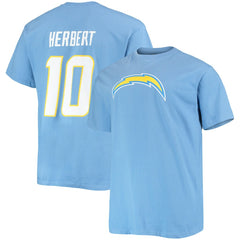 Justin Herbert Los Angeles Chargers Big & Tall Player Name & Number T-Shirt - Powder Blue on sale