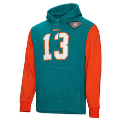Dan Marino Miami Dolphins Retired Player Name & Number Pullover Hoodie - Aqua cheap