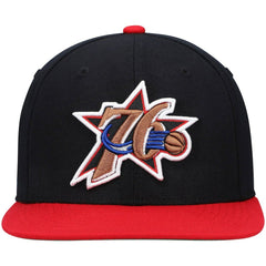 Philadelphia 76ers Hardwood Classics Team Two-Tone 2.0 Snapback Hat - Black/Red | Mitchell & Ness sale
