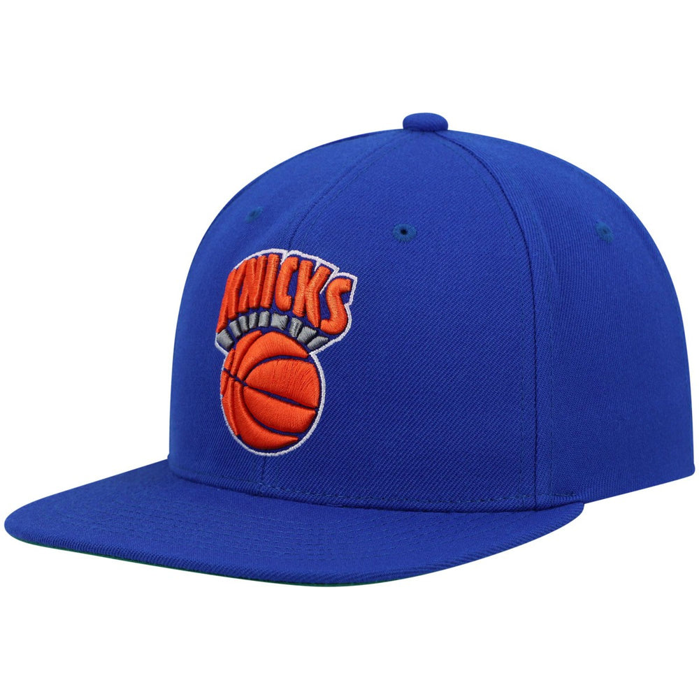 New York Knicks Hardwood Classics Team Ground 2.0 Snapback Hat - Blue | Mitchell & Ness discount