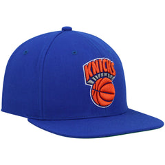 New York Knicks Hardwood Classics Team Ground 2.0 Snapback Hat - Blue | Mitchell & Ness discount