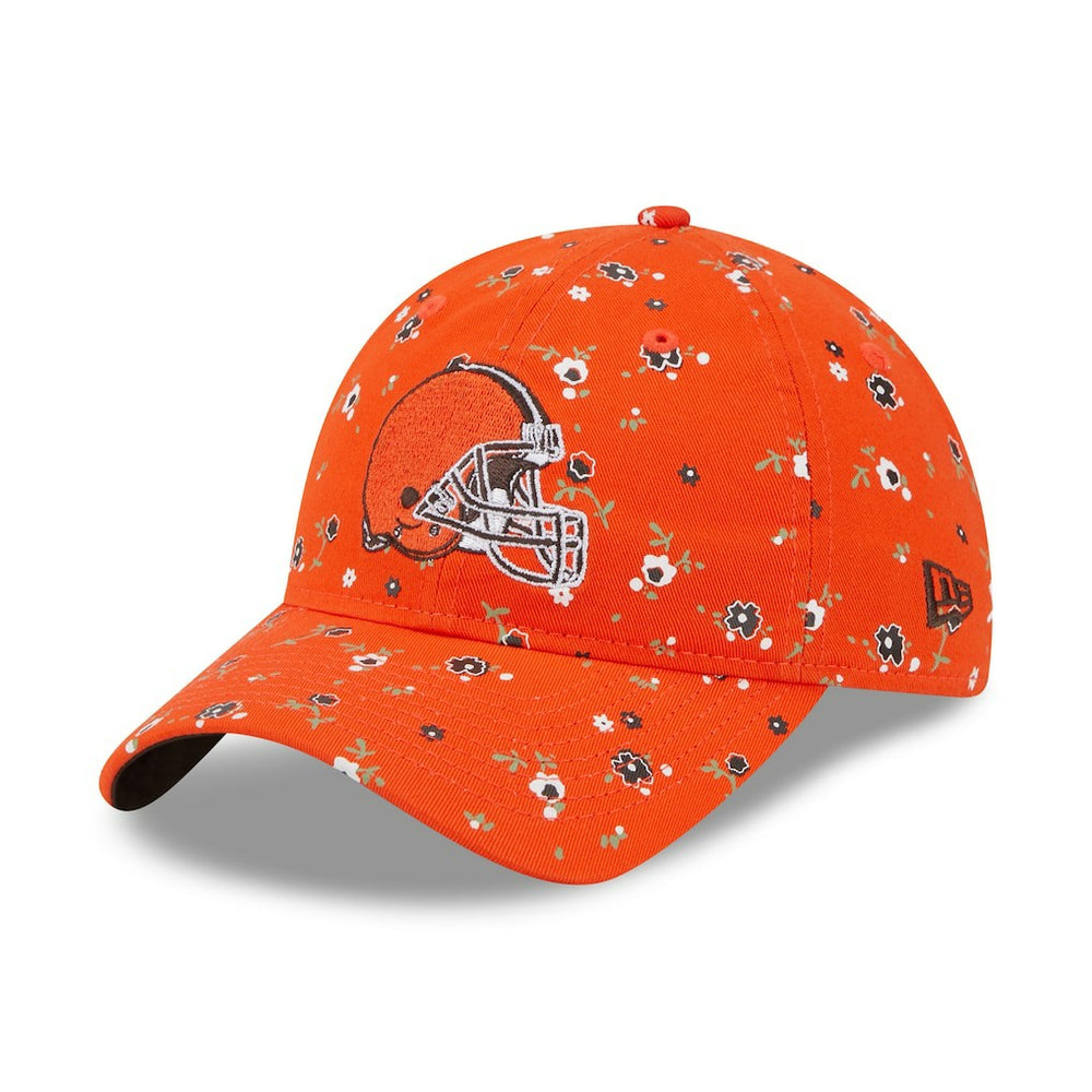 Cleveland Browns New Era Women's Floral 9TWENTY Adjustable Hat - Orange on sale