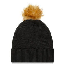 Las Vegas Raiders New Era Women's Snowy Cuffed Knit Hat with Pom - Black cheap