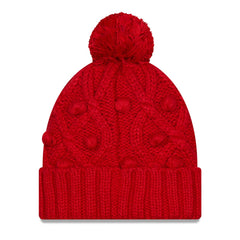 Tampa Bay Buccaneers New Era Women's Toasty Cuffed Knit Hat with Pom - Red for sale