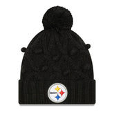 Pittsburgh Steelers New Era Women's Toasty Cuffed Knit Hat with Pom - Black on sale