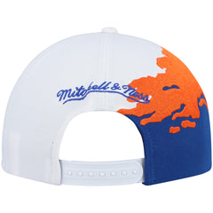 New York Knicks Hardwood Classics Paintbrush Snapback Hat - White/Blue | Mitchell & Ness discount