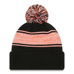 San Francisco Giants Chilled Cuffed Knit Hat with Pom - Black | New Era