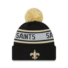 New Orleans Saints New Era Preschool Repeat Cuffed Knit Hat with Pom - Black cheap