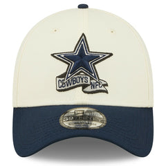 Dallas Cowboys New Era 2022 Sideline 39THIRTY 2-Tone Flex Hat - Cream/Navy sale