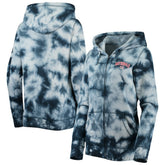 Washington Nationals Women's Tie-Dye Full-Zip Hoodie - Navy | New Era