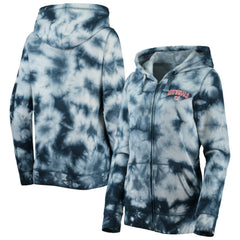 Washington Nationals Women's Tie-Dye Full-Zip Hoodie - Navy | New Era