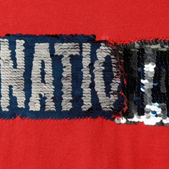 Washington Nationals Girls Youth Flip Sequin Team T-Shirt - Red | New Era