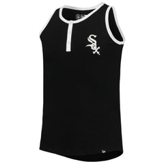 Chicago White Sox Girls Youth Henley Tank Top - Black | New Era