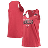 Chicago Bulls Women's Scoop-Neck Racerback Tank Top sale - Heathered Red | New Era discount