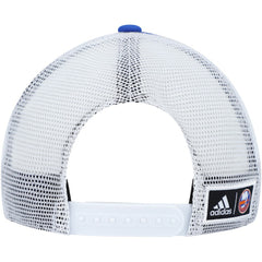New York Islanders adidas Team Plate Trucker Snapback Hat Royal/White